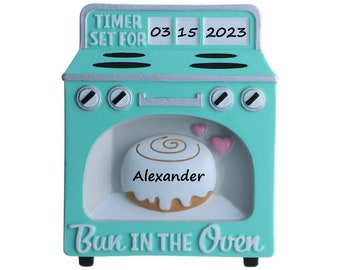 Expecting A Baby Personalized Ornament Bun In The Oven Christmas Ornament Parents To Be Gift Pregnancy Announcement Baby Shower Gift