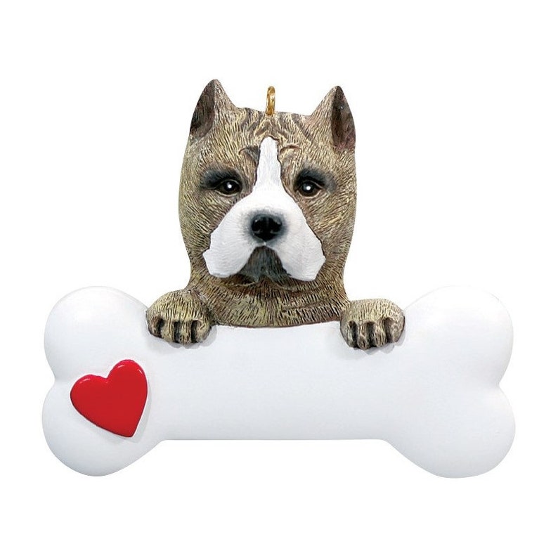 Personalized Dog Ornament for Pit Bull Dog Ornament Custom Ornament