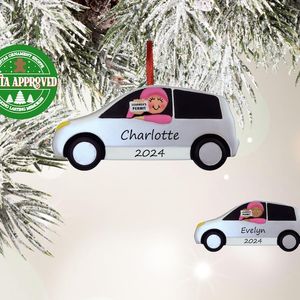 Personalized New Driver Christmas Ornament Custom Gift For Teenage Girl Learner's Permit Driver's License New Car Ornament New Car Surprise