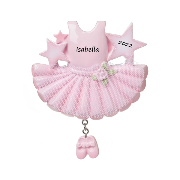 Ballerina Christmas Ornament Personalized Ornament For Kids Ballet Ornament Dance Ornament Custom Pink Tutu For Girls Ballet Slippers