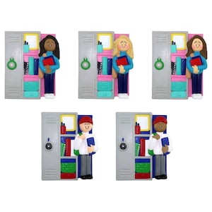 High School Ornament School Locker Christmas Ornament Teenager Girl Teenager Boy Ornament Personalized Student Locker Christmas Ornament