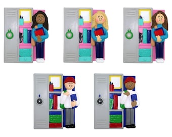 High School Ornament School Locker Christmas Ornament Teenager Girl Teenager Boy Ornament Personalized Student Locker Christmas Ornament