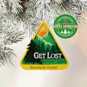 Hiking Backpacking Personalized Ornament Mountain Hiking Christmas Ornament Camping Christmas Ornament Gift For Hiker Outdoor Adventure Gift