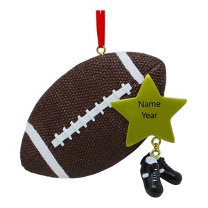 Personalized Football Ornament / Football Christmas Ornament / Custom Name Football Ornament / Football Player / Football Team Gift