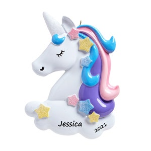 PERSONALIZED Unicorn Ornament / Magical Unicorn Christmas Ornament / Unicorn Ornament / Hand Personalized Christmas Ornament - Gift For Girl