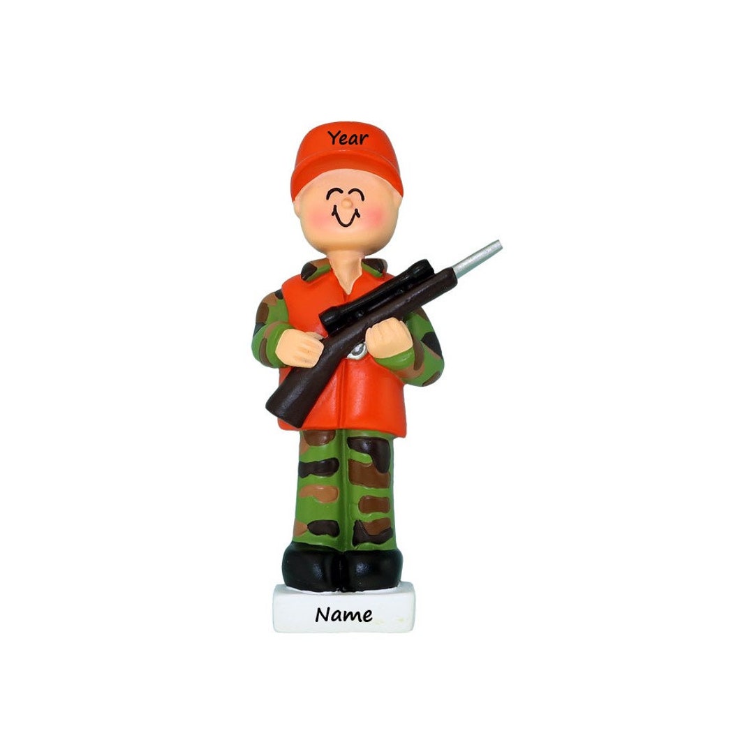 PERSONALIZED Hunter Ornament, Hunting Christmas Ornament, Custom ...