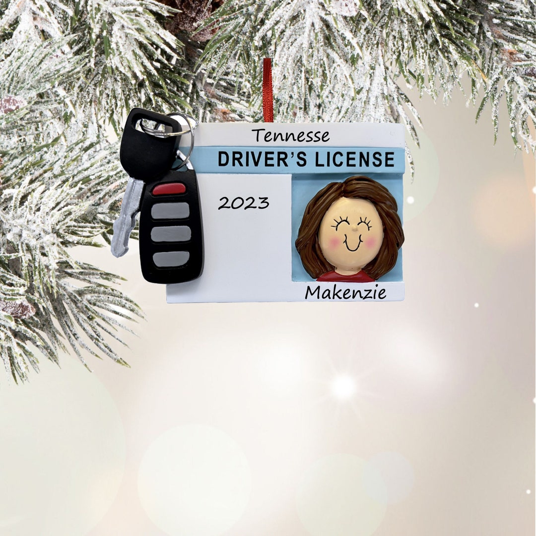 Personalized New Driver Ornament / Driver's License Christmas Ornament