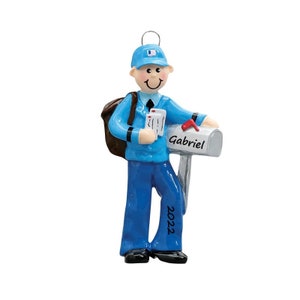 Adorno de cartero personalizado / Adorno navideño de cartero / Adorno de cartero personalizado / Trabajador postal