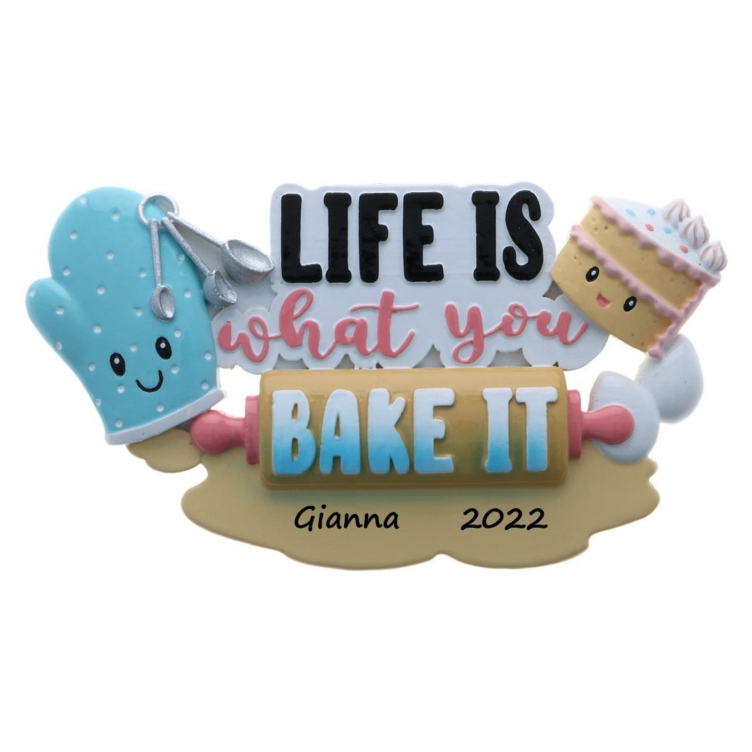 Gift for Bakers Personalized Baking Christmas Ornament Gift for New