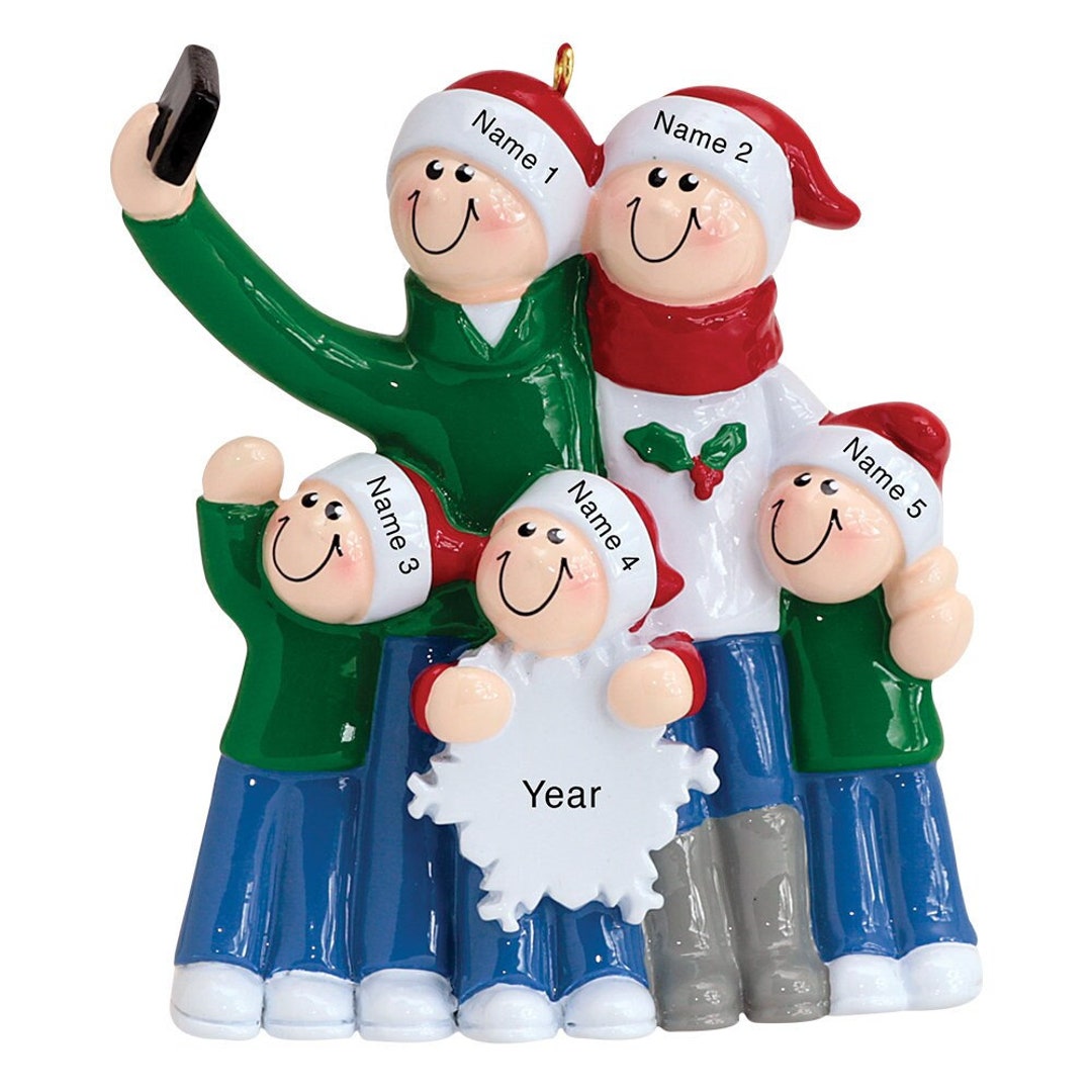 Custom Family Ornament / Family of 5 Christmas Ornament / - Etsy