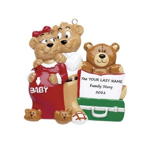 PERSONALIZED Expecting New Parents Ornament / Couple Expecting Baby / Pregnancy Announcement Gift / Personalized Christmas Ornament