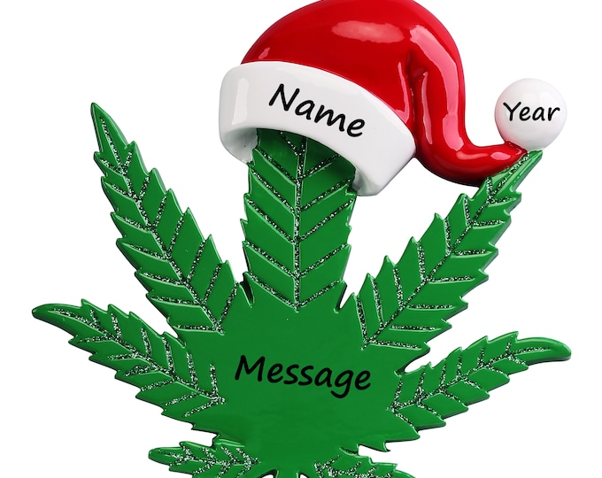 Personalized Marijuana Ornament 2023 Cannabis Christmas Ornament