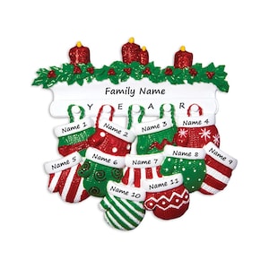 Personalized Grandparents Christmas Ornaments / Family Of 11 Grandkids Ornament / Custom Handwriting Christmas Ornament / Ornament With name