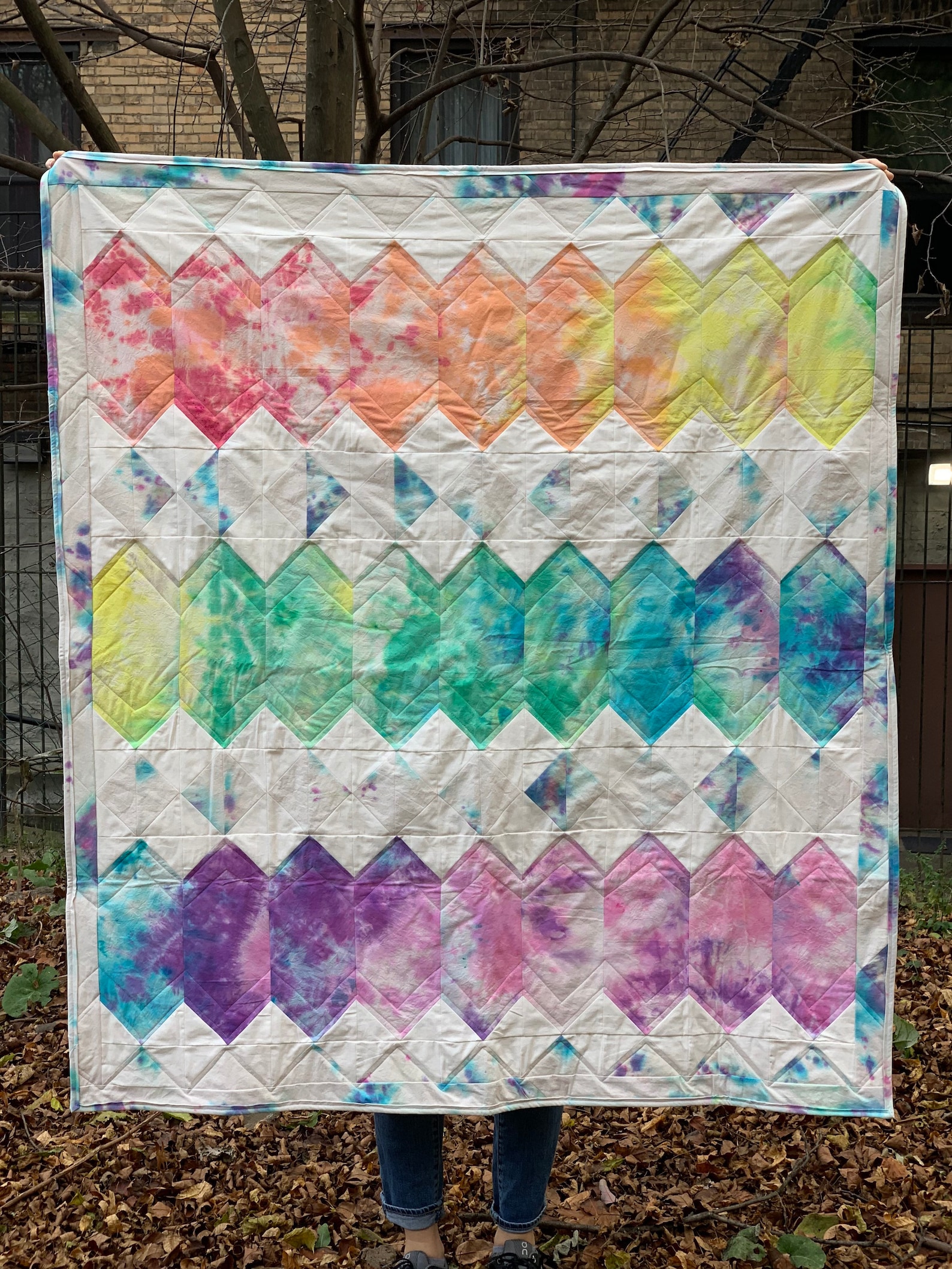 Handmade Throw Sized Tie Dye Quilt Etsy