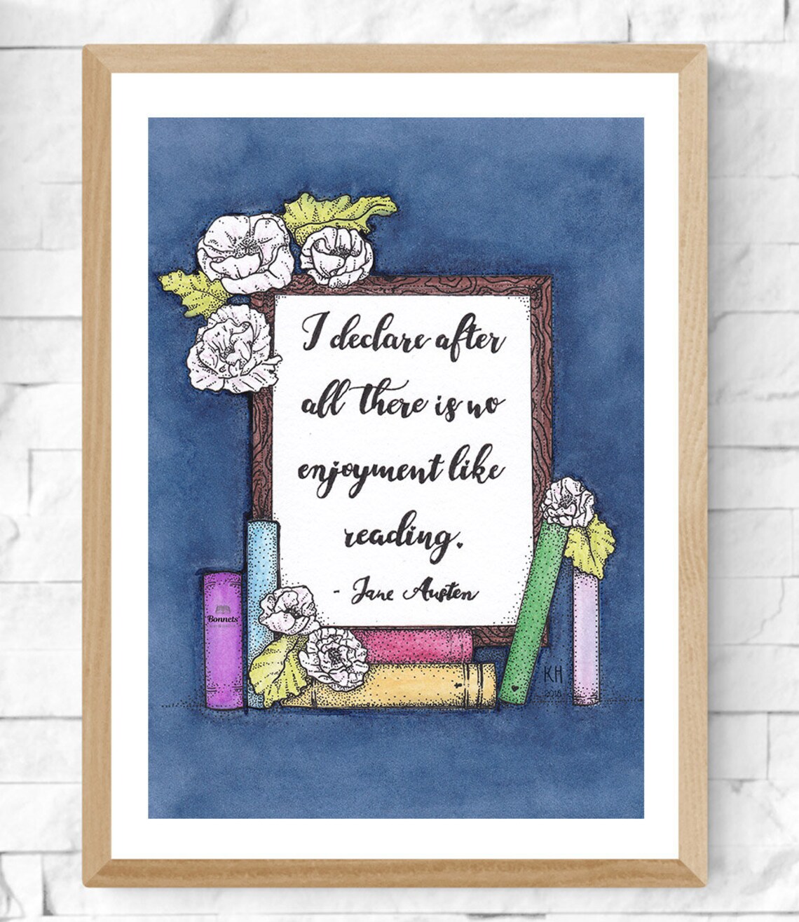 Jane Austen Reading Quote Printable PDF Instant Download Etsy