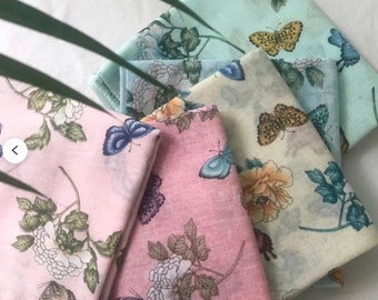 Butterfly Flower Scarf, Cotton gauze scarf, Cotton Bandana, Soft Cotton Scarf, Handkerchief for women, Flower handkerchief, chemo gift 21-1