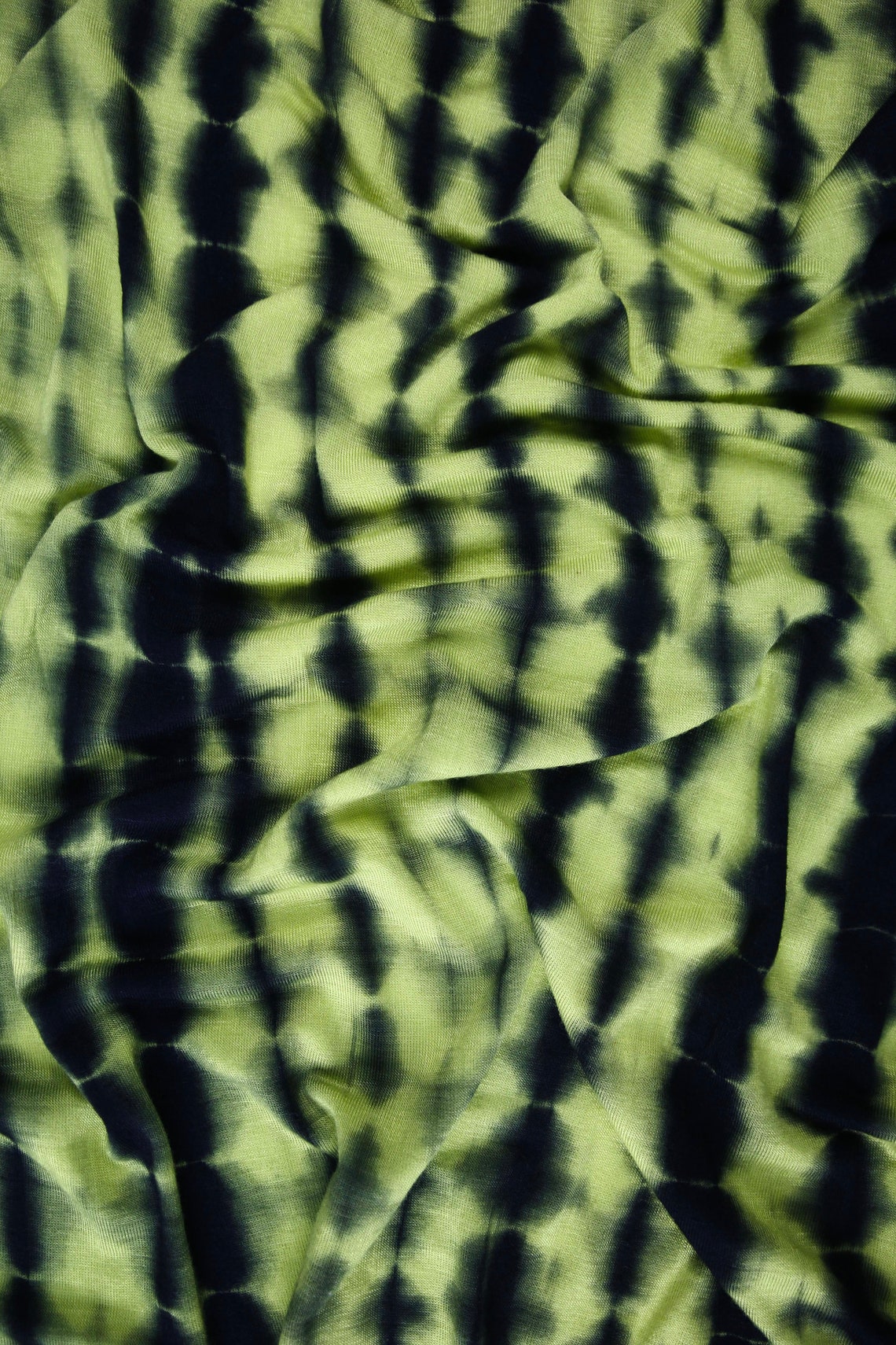 Lime/black Tie Dye Fabric by the Yardrayon Spandex Fabric Etsy