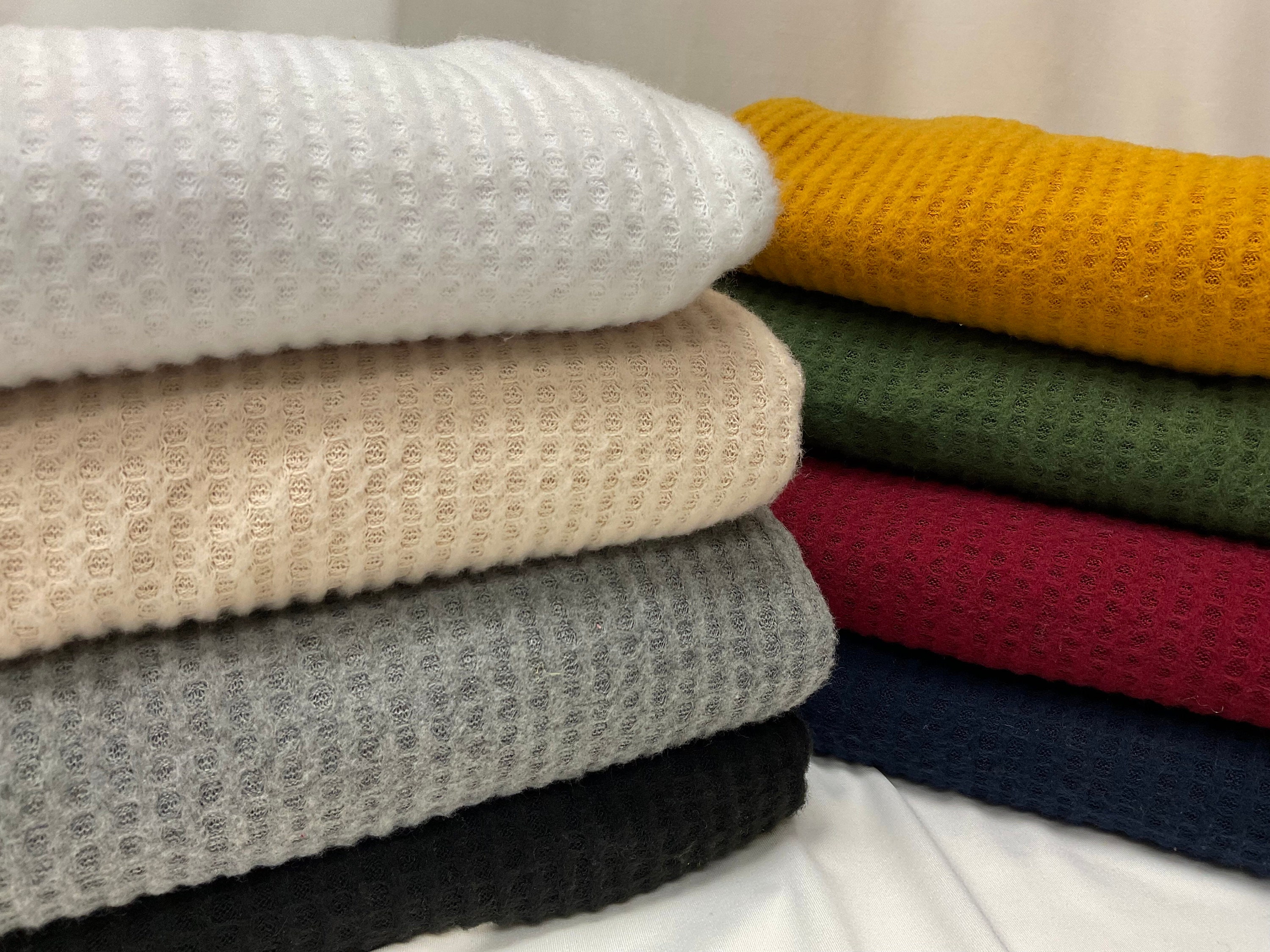 Cotton Thermal Waffle Knit Fabric -  Canada