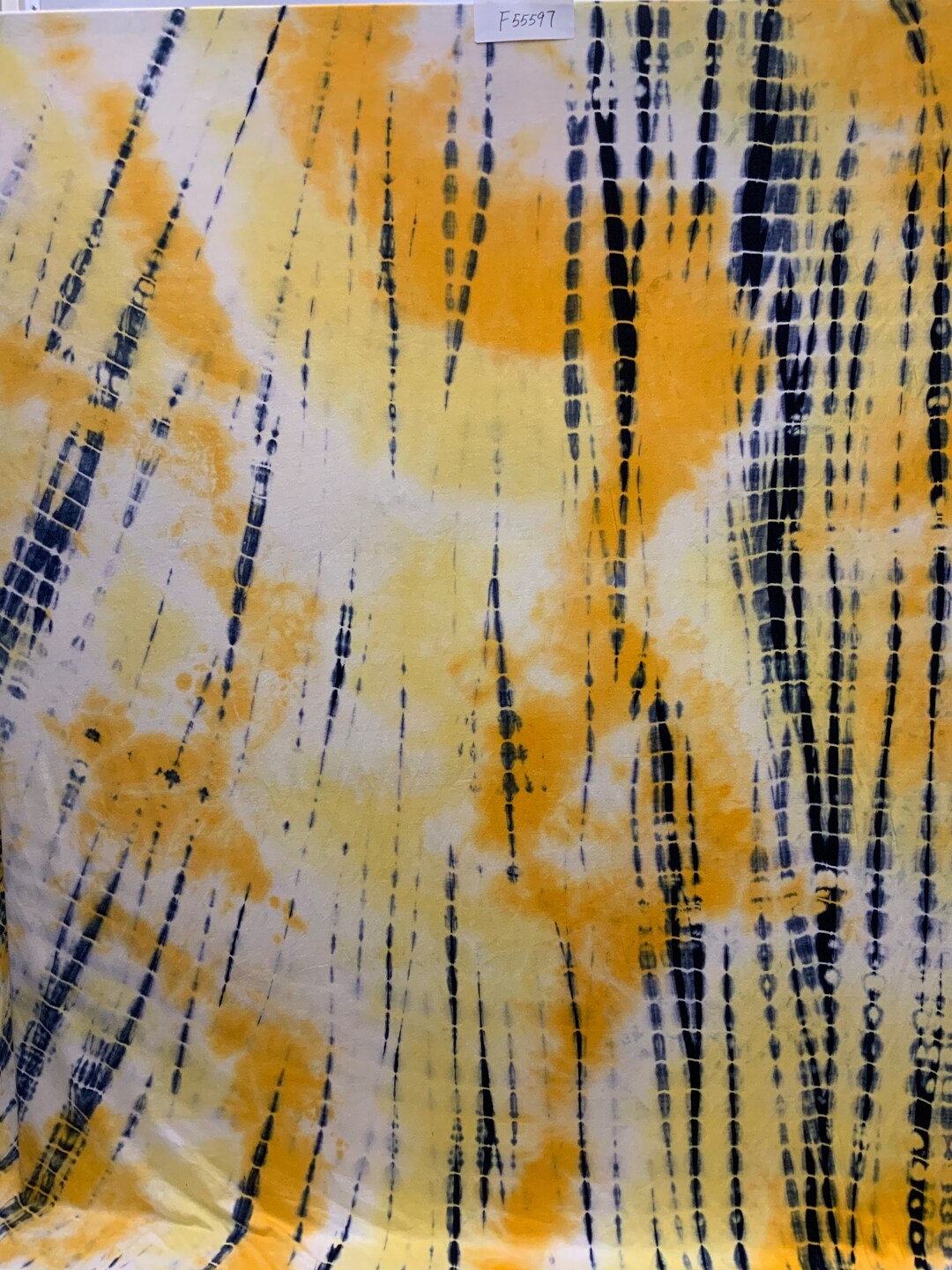 Rayon Black Yellow Combo Tie Dye Fabric by the Yard,rayon Spandex