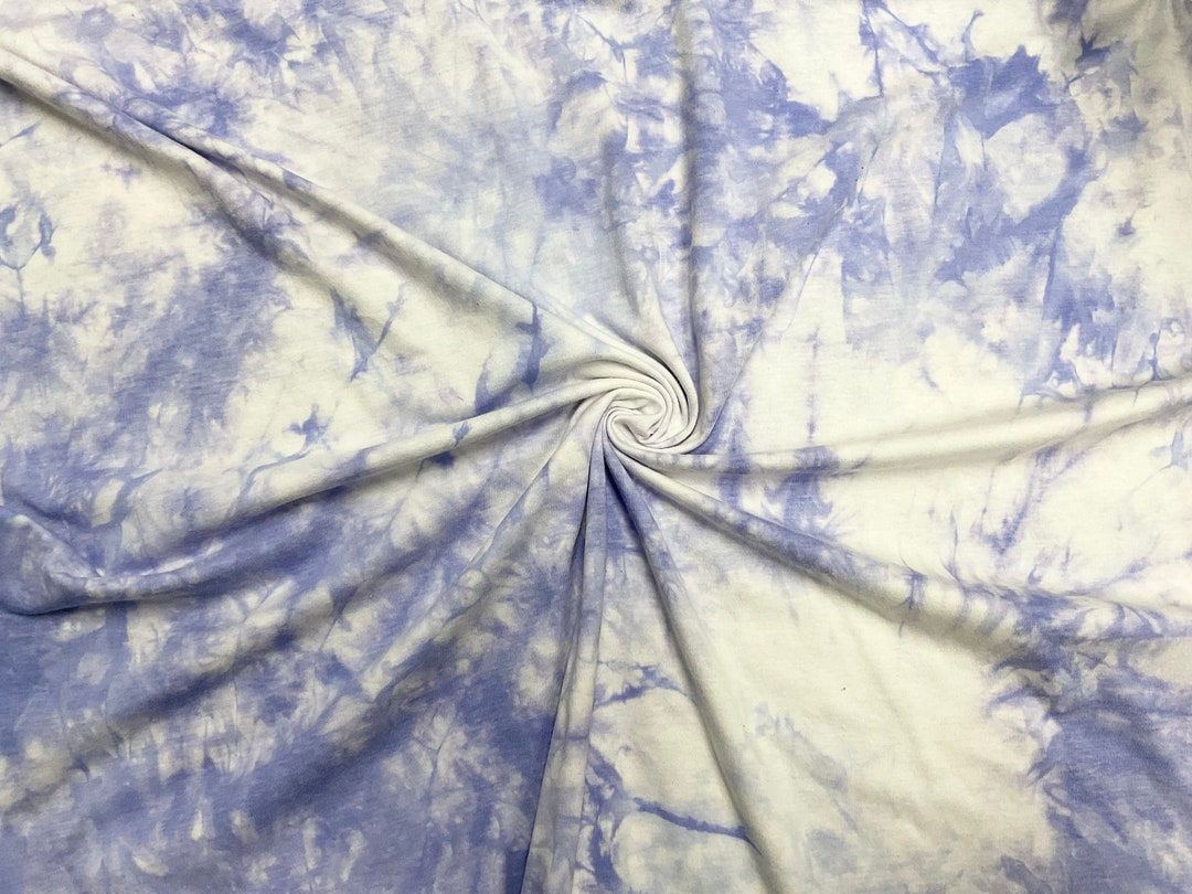 100 Cotton Blue White Tie Dye Fabric, Cotton Fabric by the Yards
