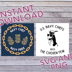 Navy Chief Images - Digital Download - SVG and PNG