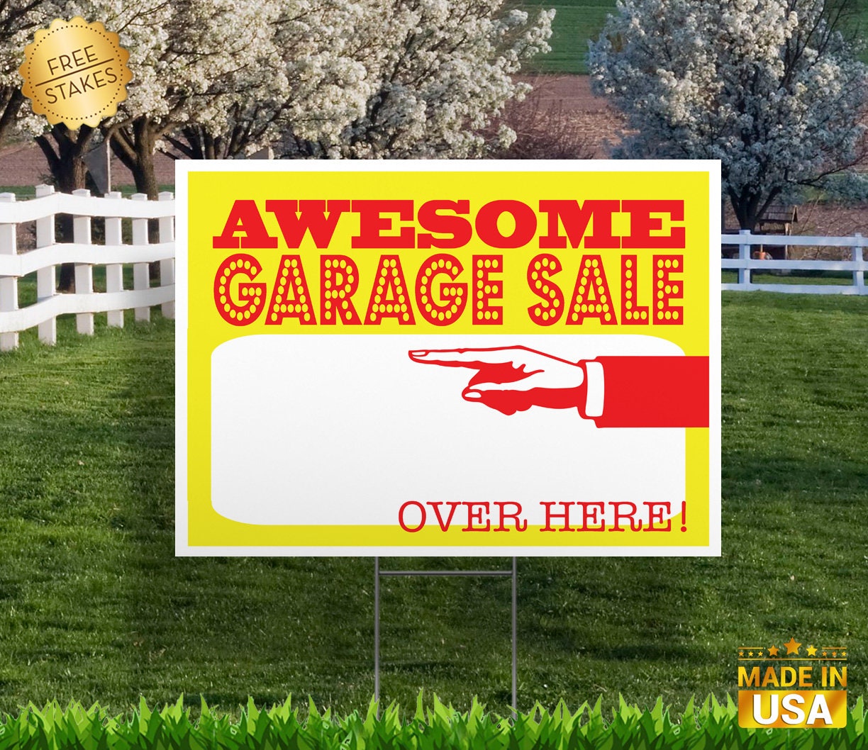 Fillable Rummage Sale Signs Garage Sale Yard Signs Customizable Yard Sign Rummage Sale Estate Sale ...