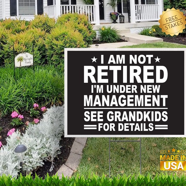 Retirement Yard Sign Etsy