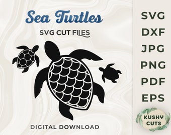 Sköldpadda SVG, Havssköldpadda SVG, Sjöjungfrufjäll Sköldpadda SVG - Havssköldpadda Svg Digital Nedladdning Svg Dxf Png Eps - Klippfiler för Cricut Silhouette