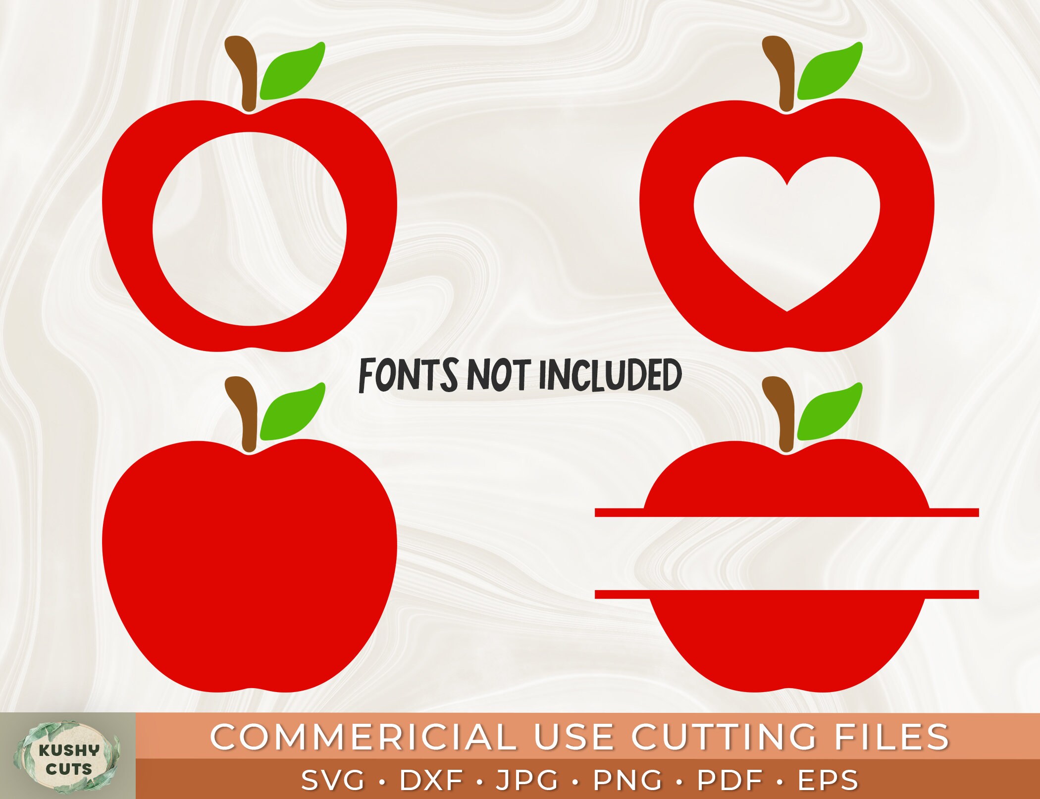 Teacher Apple SVG, Apple Monogram Frame SVG, Teacher SVG Bundle - Svg ...