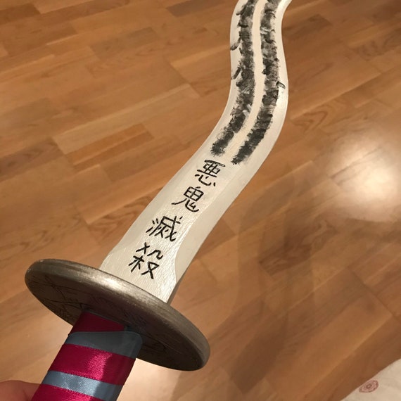 Wooden Katana Snake Pillar Etsy