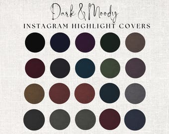 Dark Moody Instagram Highlight Covers, Instagram Icons, Social Media Highlight Covers, Highlight Icons, Instagram Icons, Social Media Icons