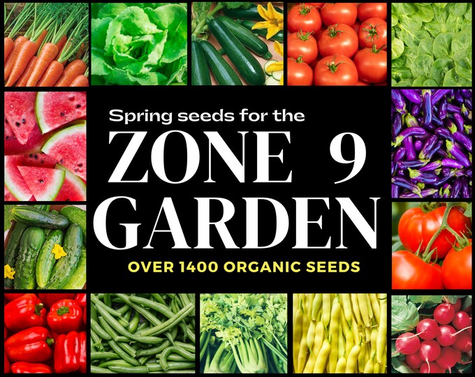 Zone 9 Seeds Zone 9 Calendar, 14 Vegetable Seed Varieties, Over 1400