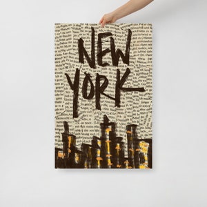 New York City Newspaper Art Poster