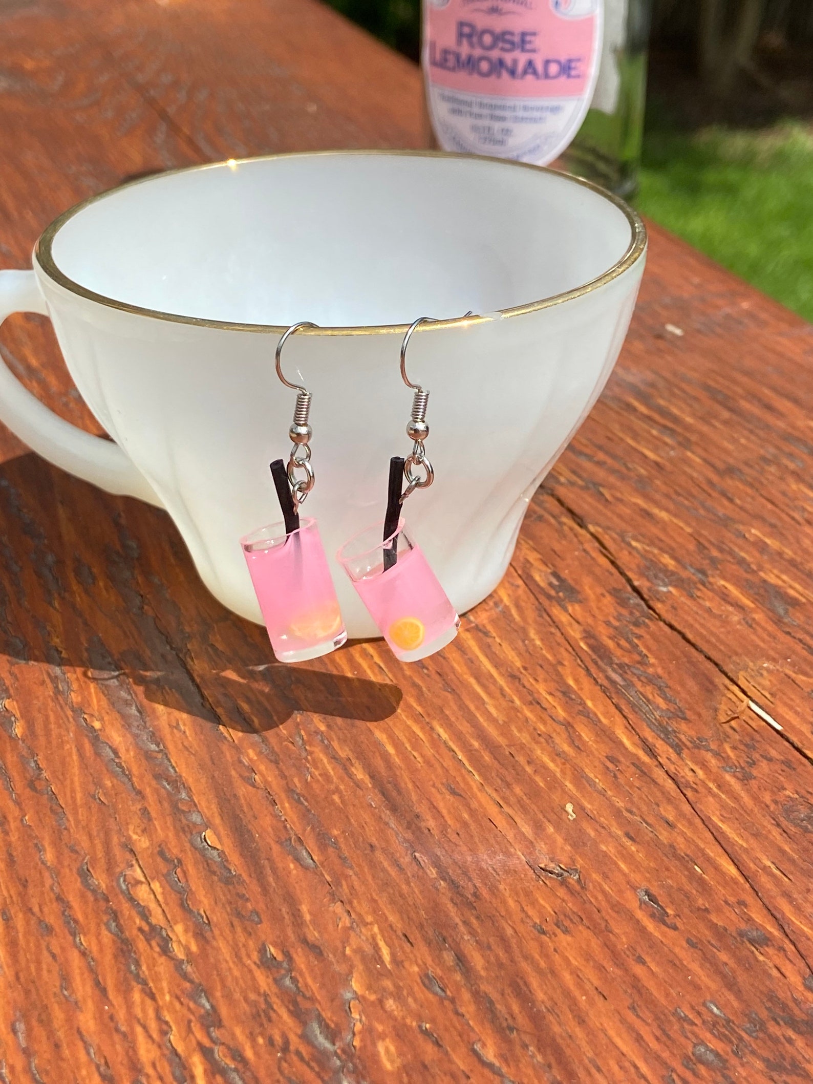 Pink Lemonade Earrings Etsy