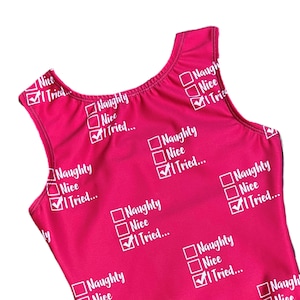 Christmas Gymnastics Leotard - I tried