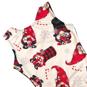 Gymnastics Leotard - Christmas Leotard Gnomes
