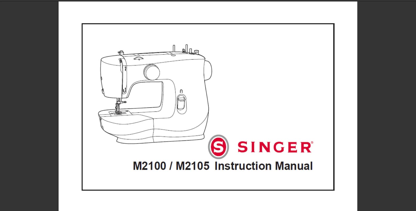 Singer M2100 Singer M2105 sewing machine Instruction Manual Etsy