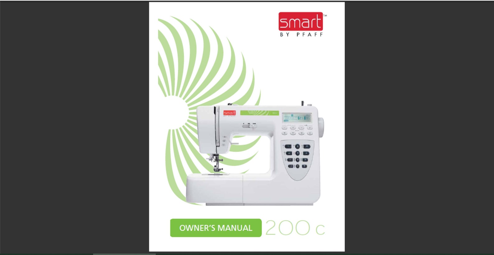 Pfaff SMART 200C sewing machine owner's manual Etsy