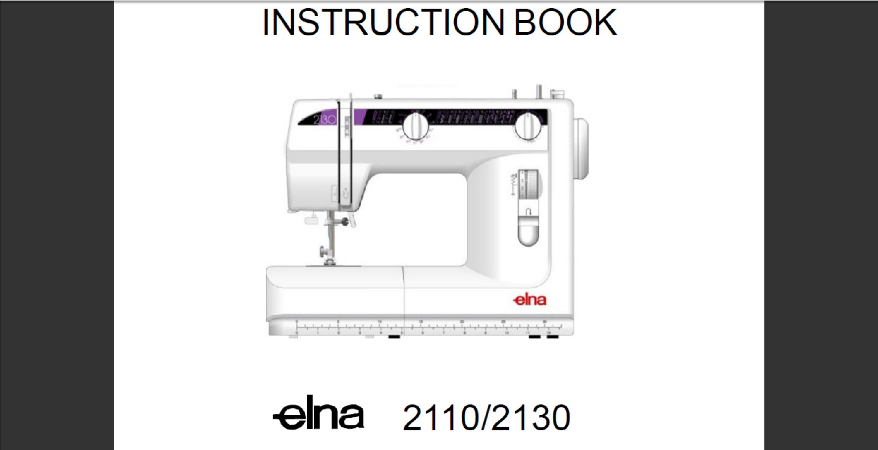 ELNA 2110 & ELNA 2130 sewing machine owner's manual Etsy