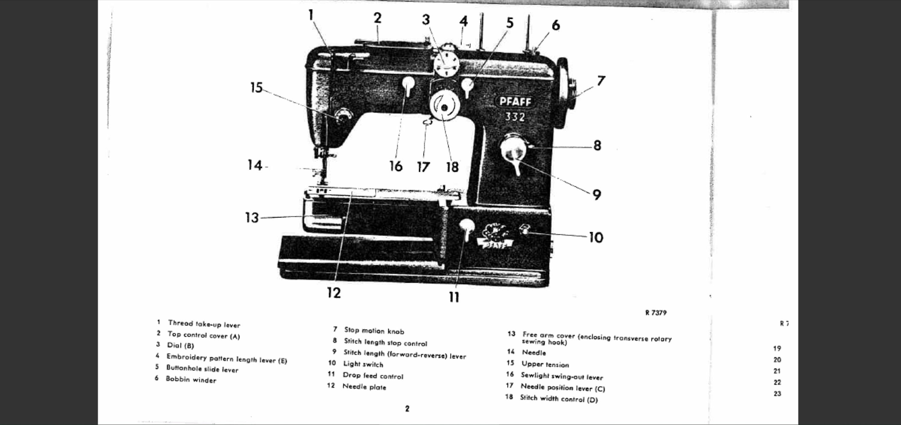 Pfaff automatic 332 260 Instruction manual | Etsy