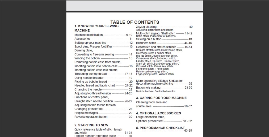 SINGER C5200 Sewing Machine owner's manual. | Etsy