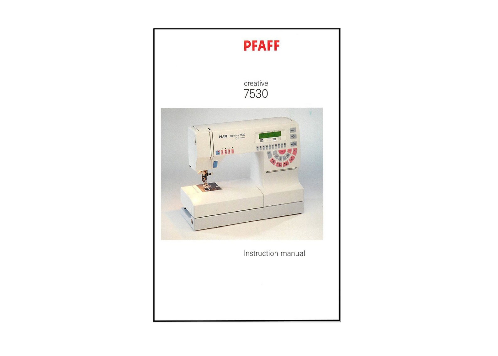 Pfaff Creative 7530 sewing machine owners manual Etsy