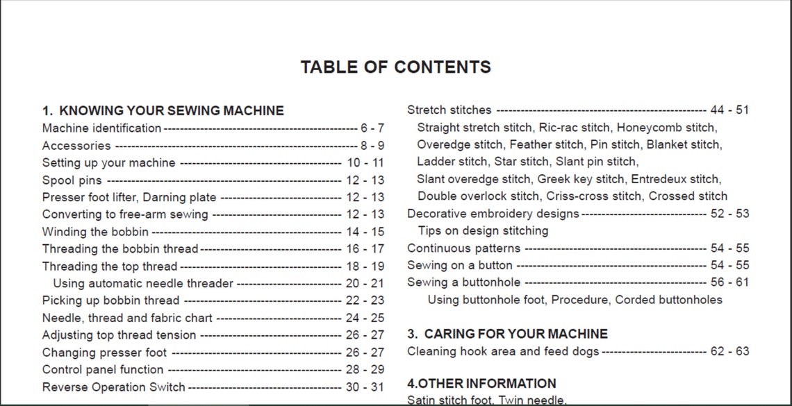 Singer 7462 Sewing Machine Owner s Manual Etsy Singer 7462 Sewing Machine Owner s Manual Etsy