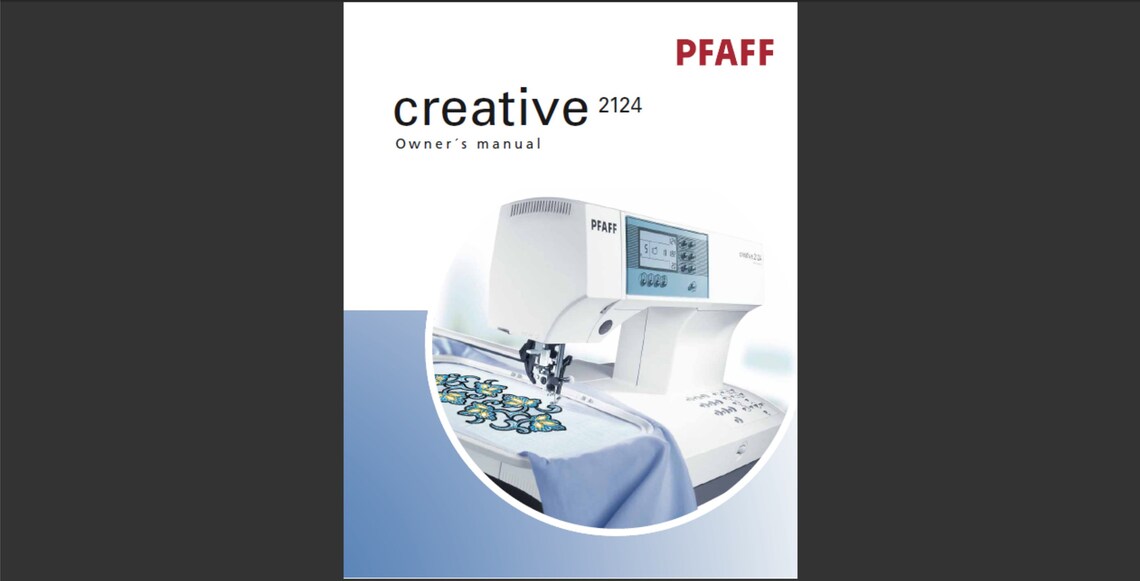 Pfaff Creative 2124 sewing machine owner's manual | Etsy