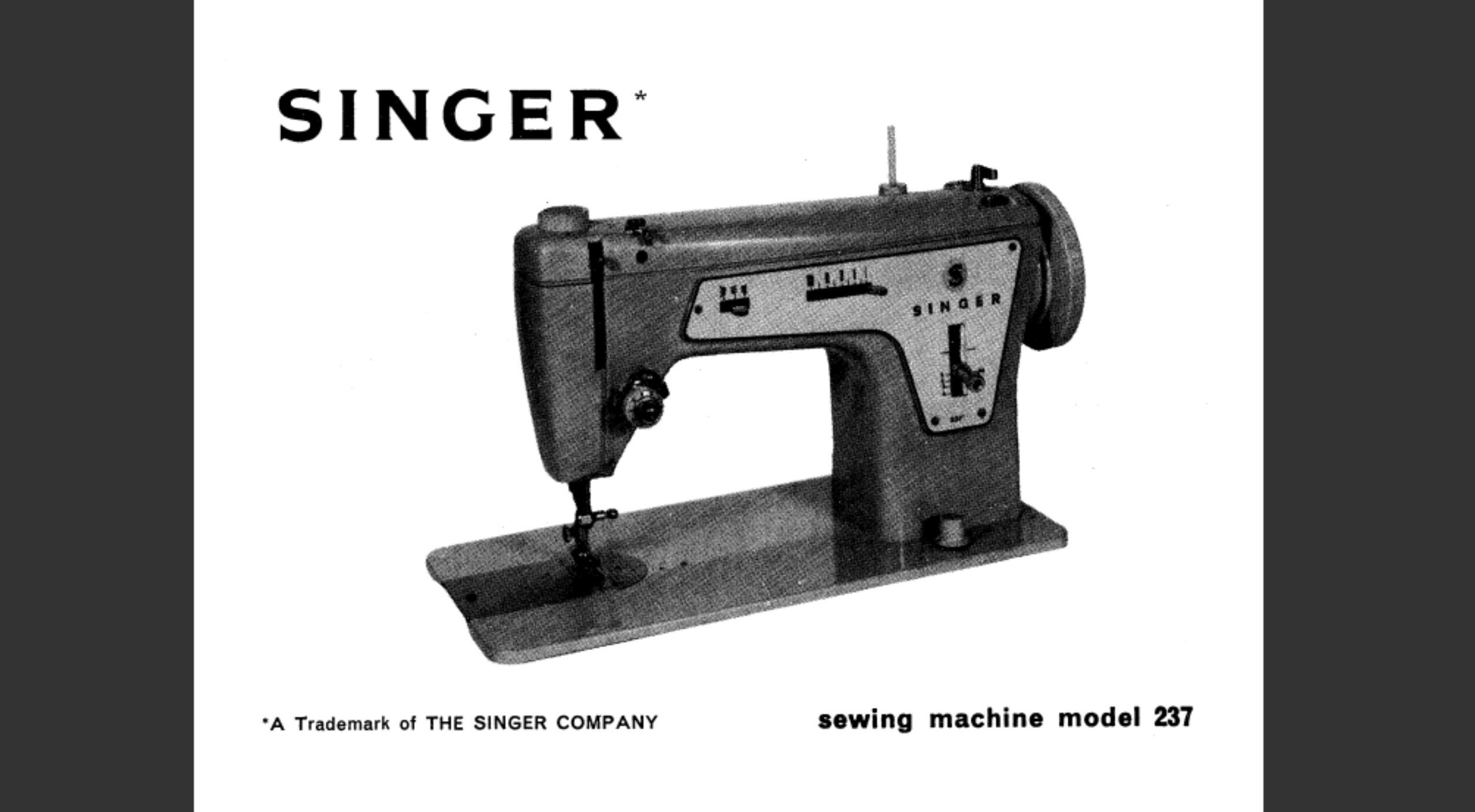 Singer 237 Sewing Machine owner's manual Etsy