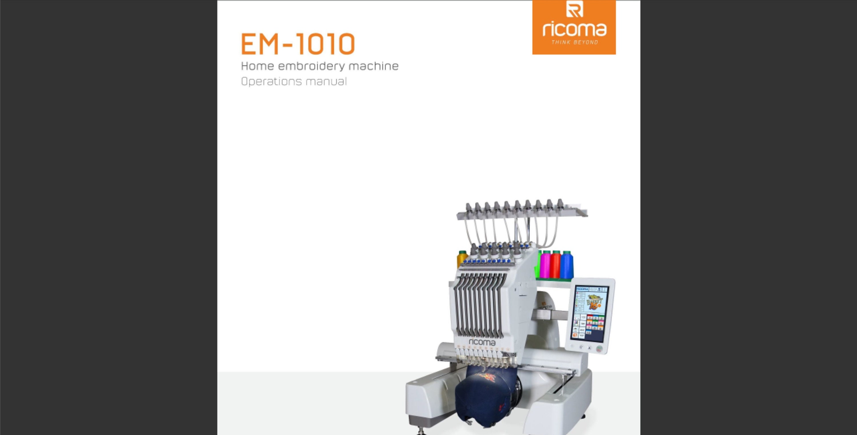 Ria Em 1010 Embroidery Machine Owner S Manual 