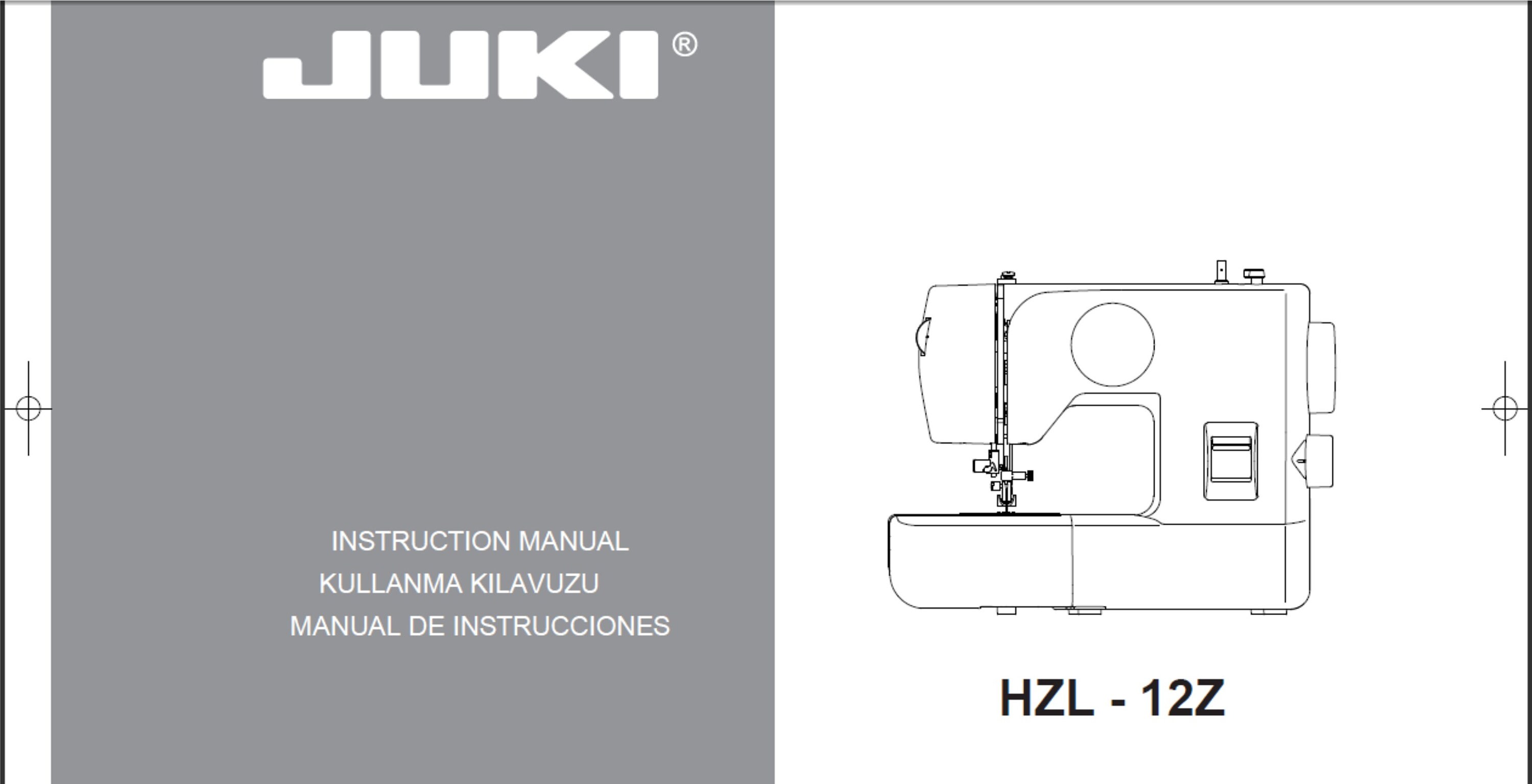 Juki HZL12Z sewing machine owner's manual. Etsy