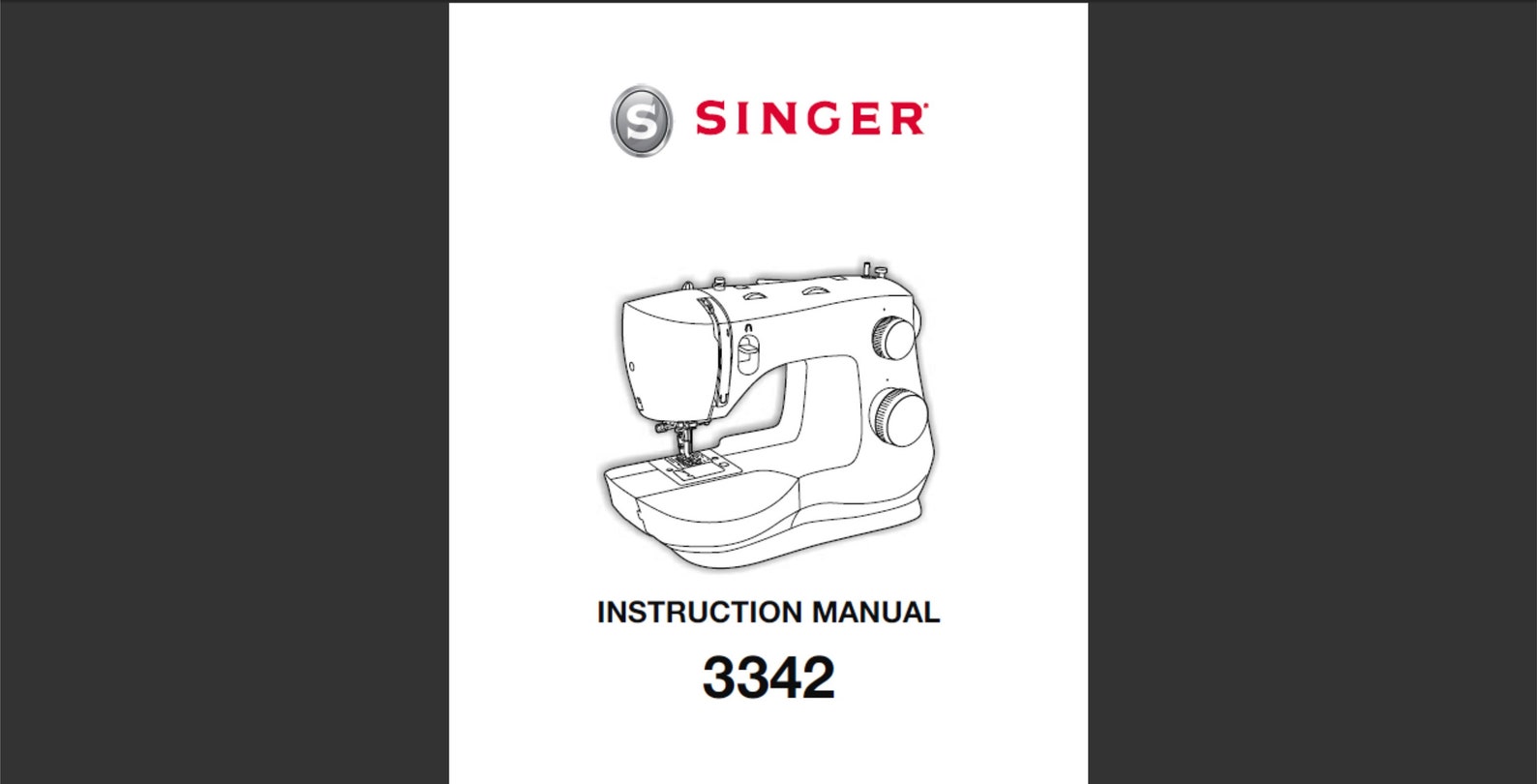Singer 3342 sewing machine owner's manual Etsy