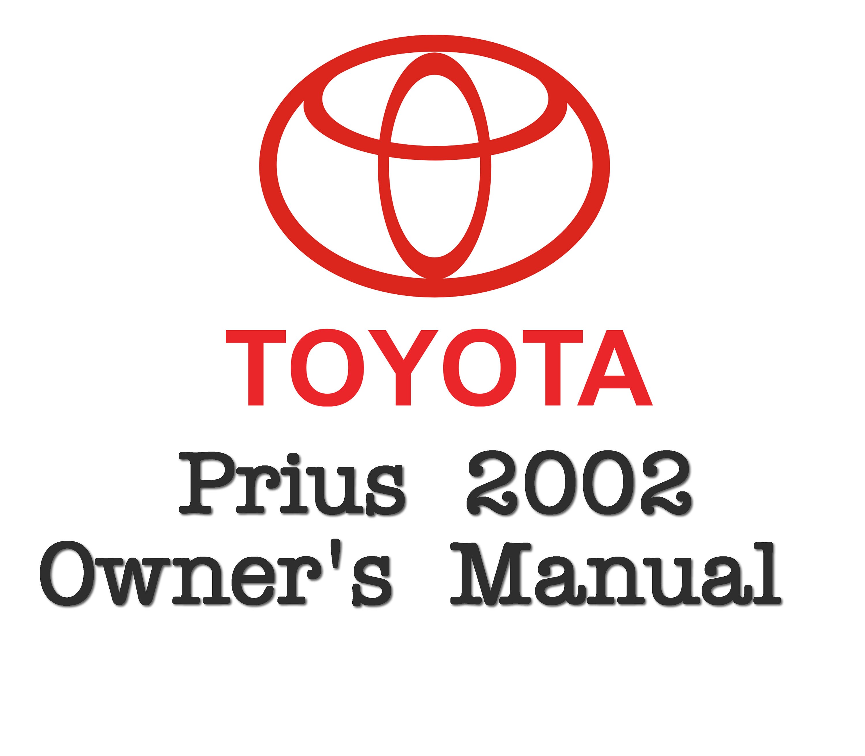 Toyota Prius 2002 owners manual. | Etsy