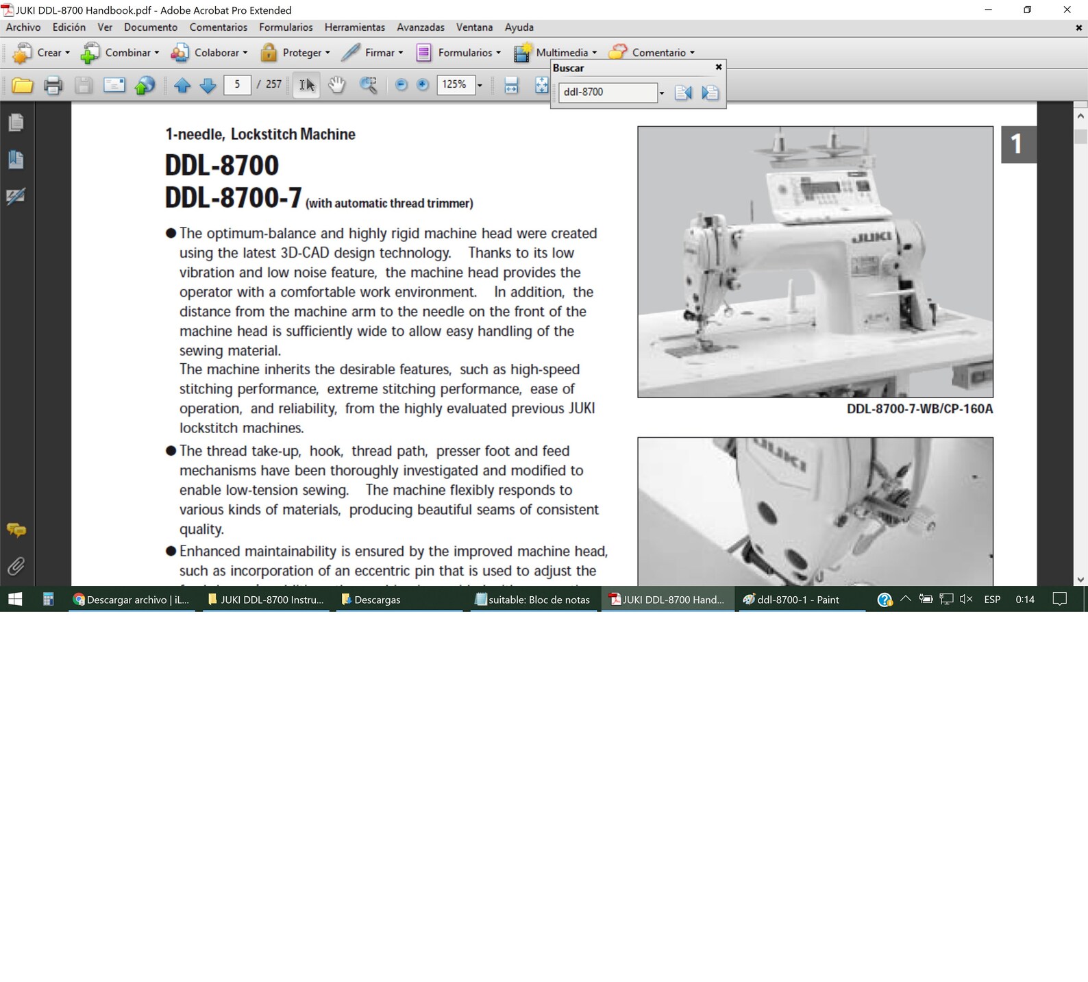 Juki DDL 8700 sewing handbook specifications & instruction Etsy